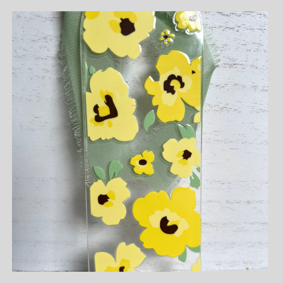 Yellow Floral Bookmark