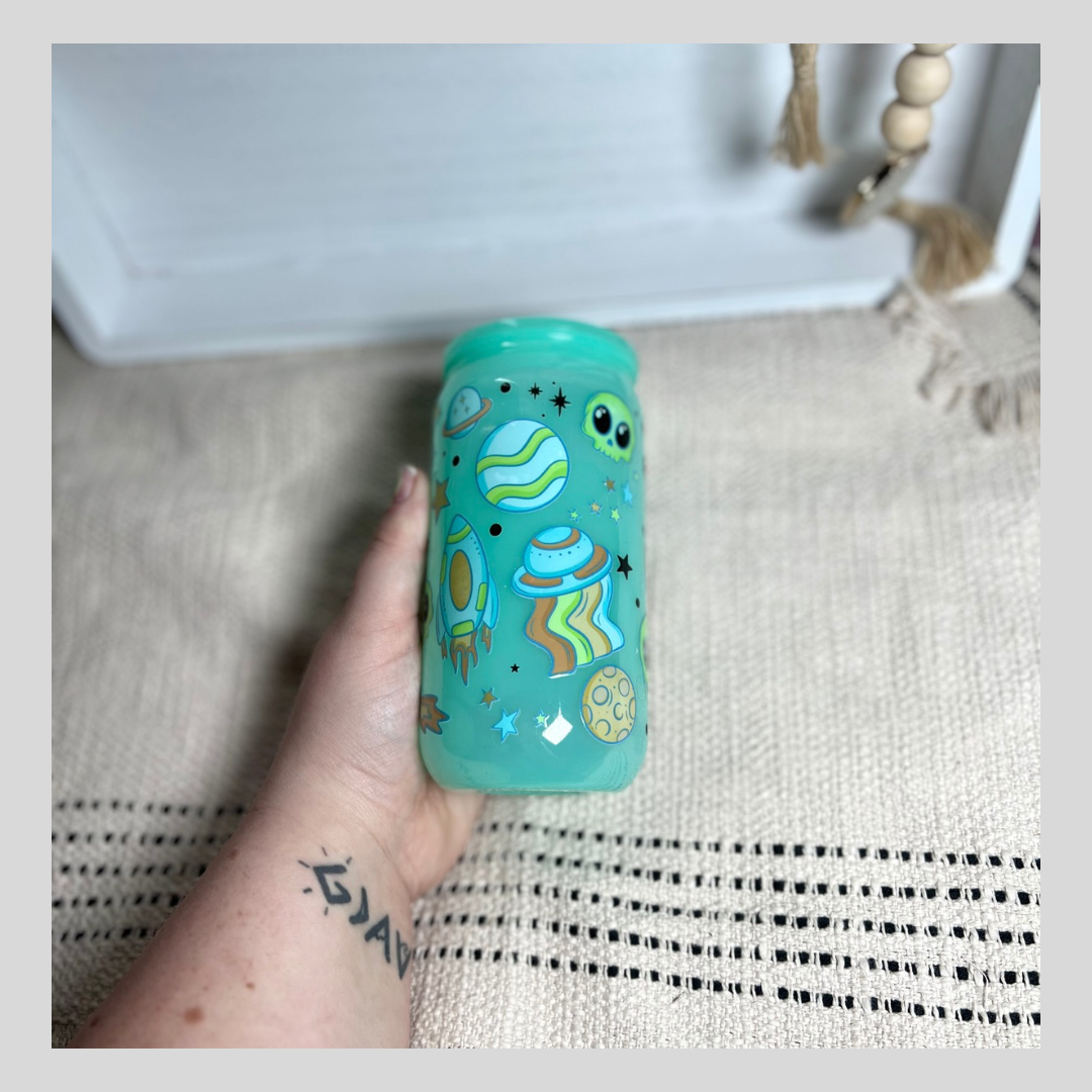 Teal Galactic Space Jellie Cup