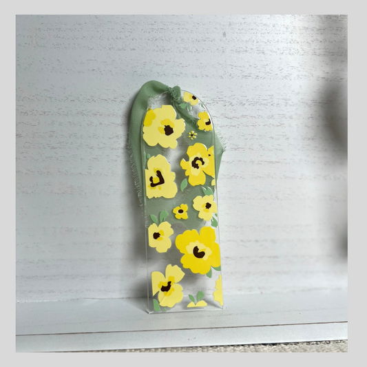 Yellow Floral Bookmark