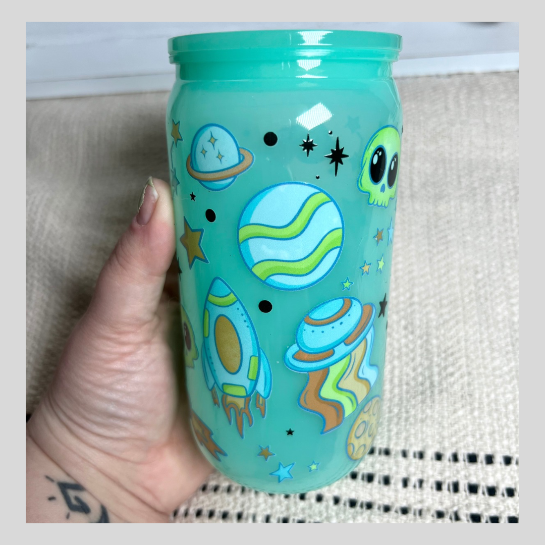 Teal Galactic Space Jellie Cup