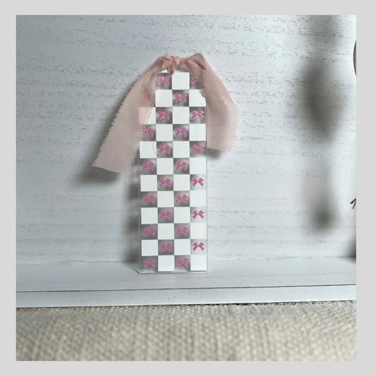 Checkered Bow Bookmark