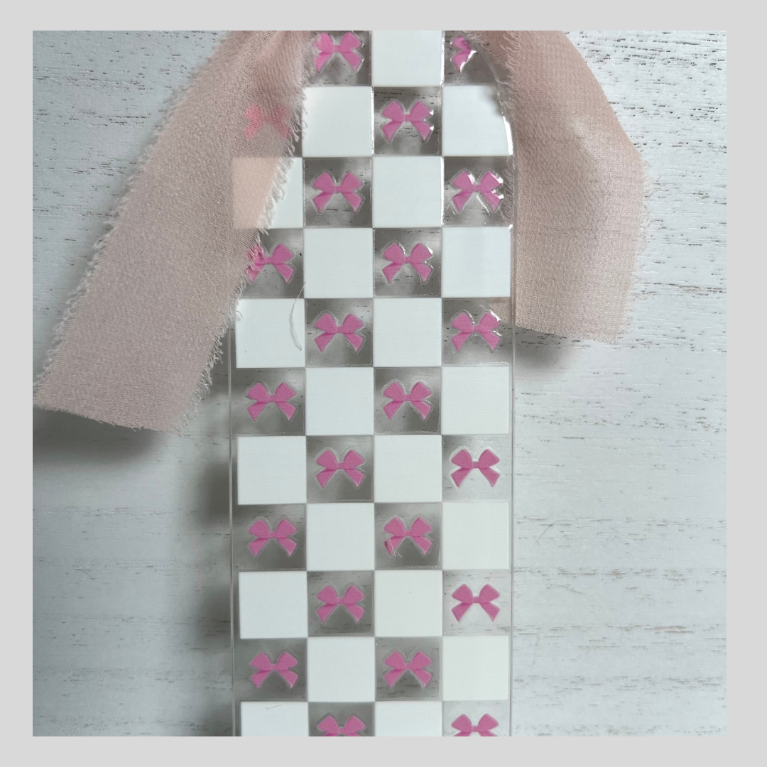 Checkered Bow Bookmark