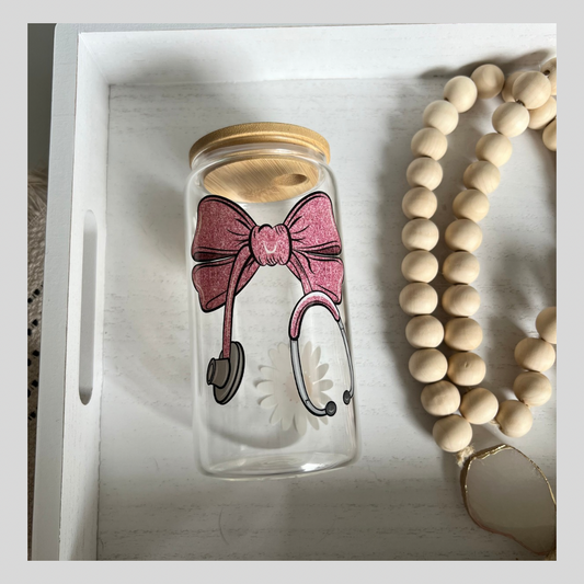 Stethoscope + Daisy Glass