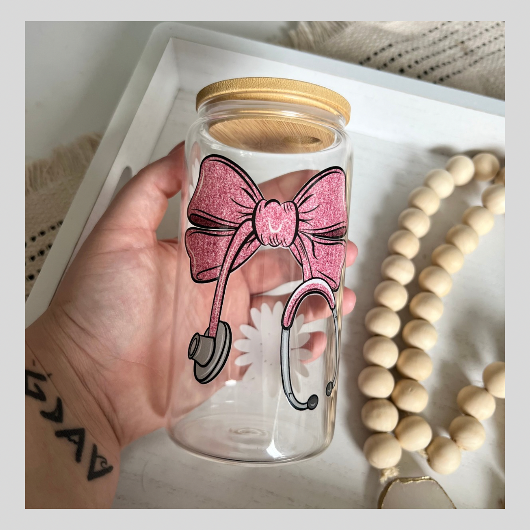 Stethoscope + Daisy Glass