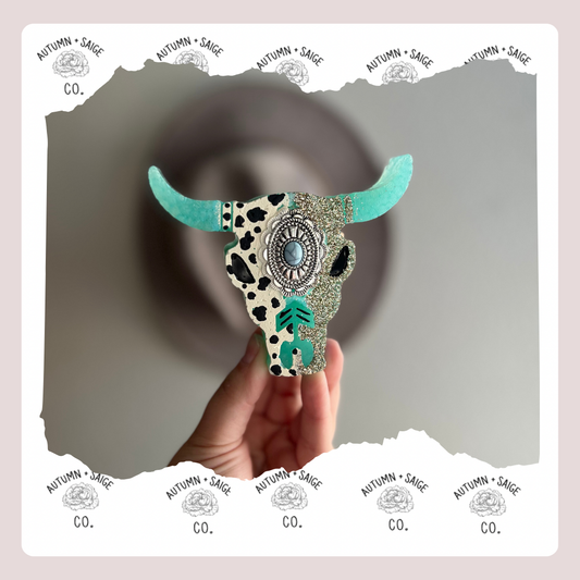 Bull Skull with Charm Freshie