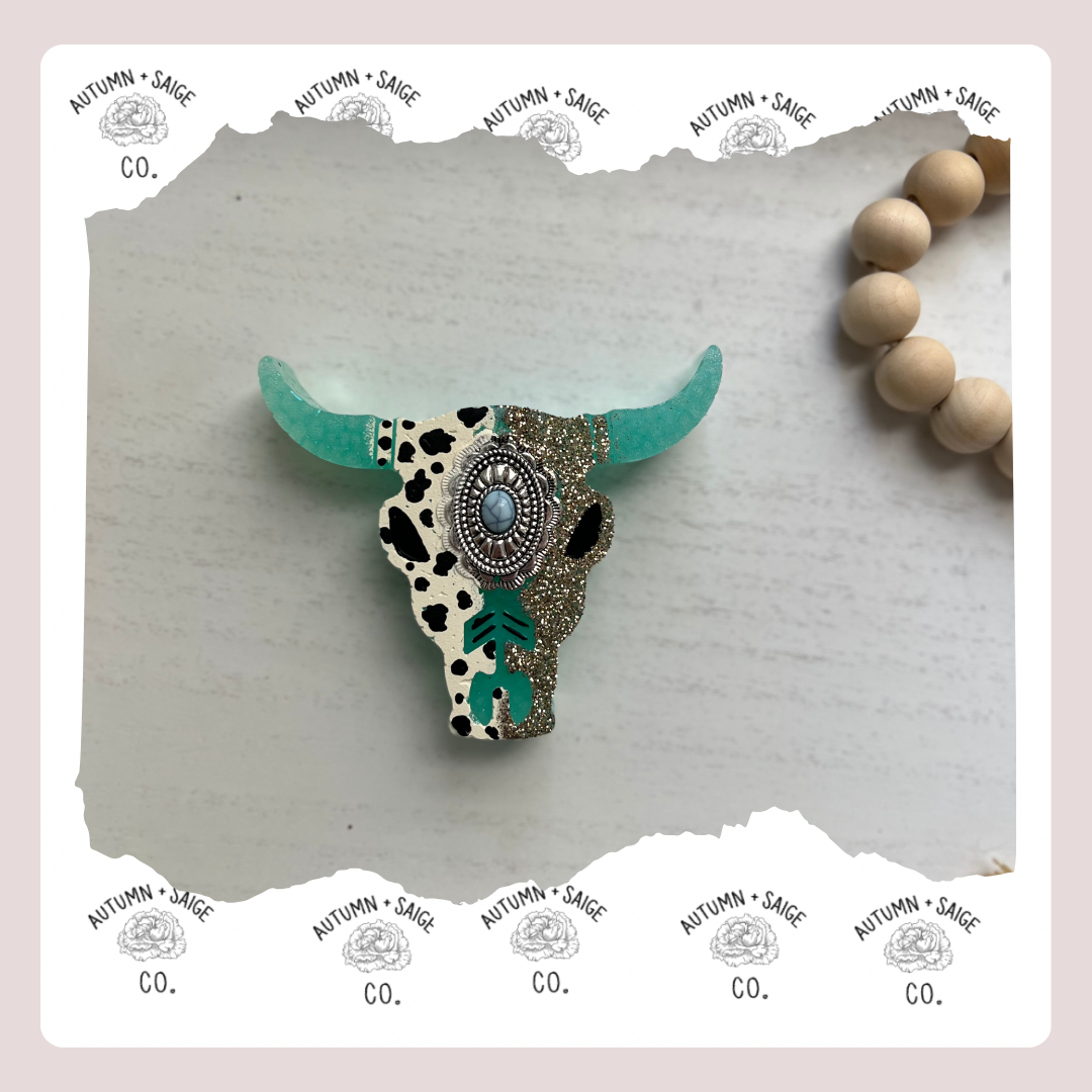 Bull Skull with Charm Freshie